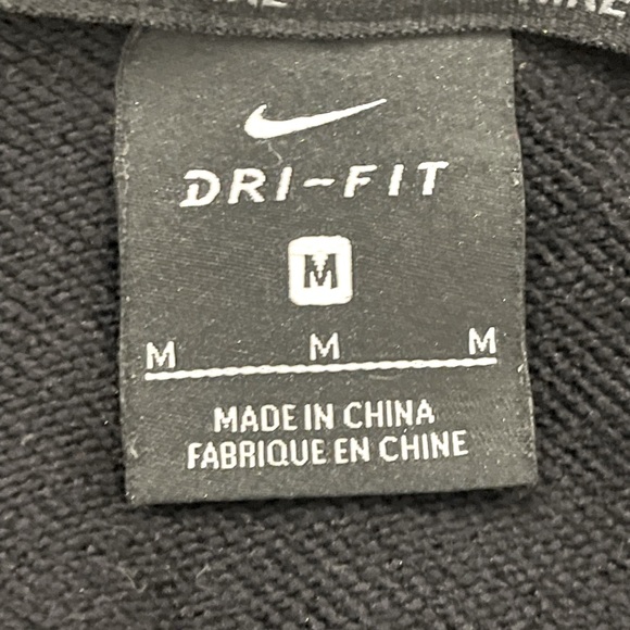 Nike Mens Full Zip DriFit Hooded Sweatshirt Black Size Medium Activewear - Picture 6 of 8